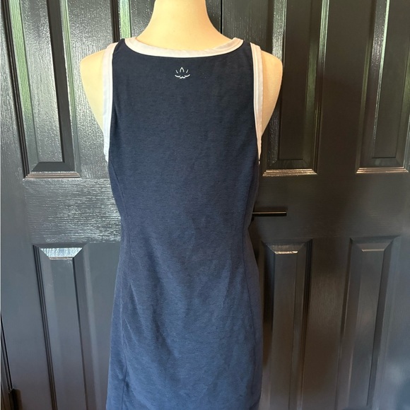 Beyond Yoga Blue Halter Sheath Midi Dress - Picture 3 of 4